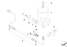 E38 750iLS M73N Sedan / Rear Axle Levelling Device Pressure Accumulator