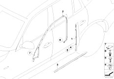 E83N X3 2.0d M47N2 SAV / Vehicle Trim/  Exterior Covers Door Front