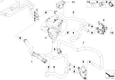 E61N 535d M57N2 Touring / Heater And Air Conditioning/  Independ Heating Water Valves Ihka Basis