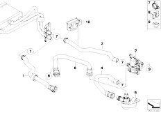 E61 535d M57N Touring / Heater And Air Conditioning/  Water Valve Water Hose Ihka Basis