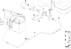 E61 523i N52 Touring / Heater And Air Conditioning/  Fuel Supply Pump Tubing