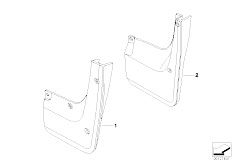 E61 520d M47N2 Touring / Universal Accessories Mud Flaps