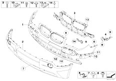 E83 X3 2.0d M47N2 SAV / Vehicle Trim Trim Panel Bumper Front