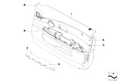 E66 760Li N73 Sedan / Individual Equipment/  Indiv Front Door Trim Panel Part Leather