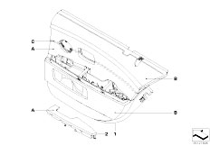 E65 740i N62N Sedan / Individual Equipment/  Indiv Rear Door Trim Panel Part Leather