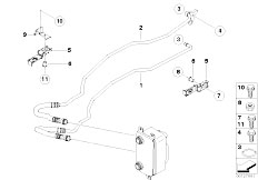 E60 525xi N52 Sedan / Radiator/  Transmission Oil Cooler Line
