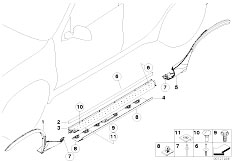 E53 X5 4.6is M62 SAV / Vehicle Trim/  Retrofit Aluminium Footboard Hp