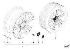 E53 X5 4.4i M62 SAV / Wheels Bmw Light Alloy Wheel Spider Spoke 153