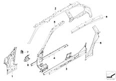 E61 530d M57N2 Touring / Bodywork/  Single Components For Body Side Frame