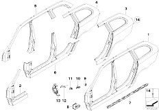 E61N 530xd M57N2 Touring / Bodywork/  Body Side Frame