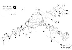 E46 330xi M54 Touring / Rear Axle Final Drive Input Output 4 Wheel