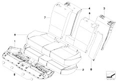 E83N X3 2.0i N46 SAV / Seats/  Through Loading Facility Seat Cover