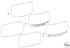 E83N X3 2.0d M47N2 SAV / Vehicle Trim/  Mirror Glass