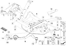 E66 730Ld M57N2 Sedan / Front Axle/  Frnt Axle Support Wishbone Tension Strut