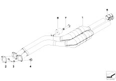 E85 Z4 2.5i M54 Roadster / Exhaust System/  Front Silencer