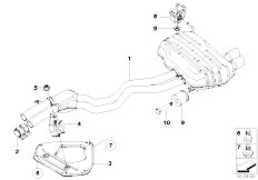 E85 Z4 2.5i M54 Roadster / Exhaust System Exhaust System Rear