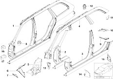 E39 540i M62 Touring / Bodywork/  Body Side Frame