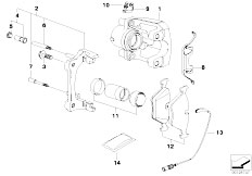 E61N 530d M57N2 Touring / Brakes/  Front Wheel Brake Brake Pad Sensor-2