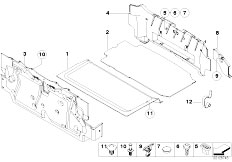 E85 Z4 2.0i N46 Roadster / Vehicle Trim Trunk Trim Panel