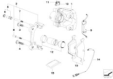 E64 650i N62N Cabrio / Brakes/  Front Wheel Brake Brake Pad Sensor-2