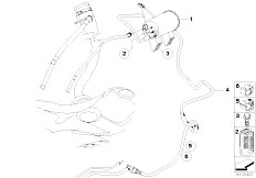 E61N 520i N43 Touring / Fuel Supply/  Activated Carbon Container Fuel Ventilat