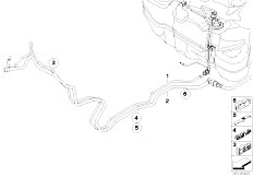 E60N 525i N52N Sedan / Fuel Supply/  Fuel Pipe And Scavenging Line