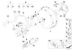 E60 540i N62N Sedan / Brakes/  Power Brake Unit Depression-2