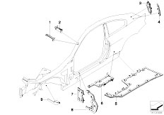 E64 M6 S85 Cabrio / Bodywork/  Cavity Shielding Side Frame