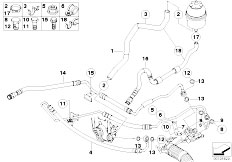 E61 525i M54 Touring / Steering Hydro Steering Oil Pipes