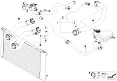 E61N 525d M57N2 Touring / Radiator/  Cooling System Water Hoses