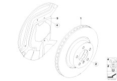 E83 X3 3.0d M57N2 SAV / Brakes Front Brake Brake Disc
