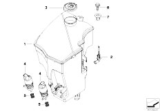 E83 X3 2.0d M47N2 SAV / Vehicle Electrical System Windshield Cleaning Container