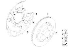 E83 X3 3.0d M57N2 SAV / Brakes Rear Wheel Brake Brake Disc
