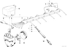 E34 535i M30 Sedan / Engine Electrical System Ignition Wiring Sparkplug