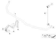 E65 740i N62N Sedan / Front Axle/  Stabilizer Front