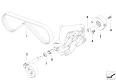 E46 318d M47 Sedan / Engine/  Belt Drive Climate Compressor