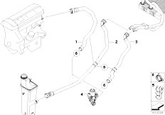 E83 X3 2.5i M54 SAV / Heater And Air Conditioning/  Water Hoses Water Valve