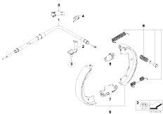 E83 X3 3.0d M57N2 SAV / Brakes Parking Brake Brake Shoes