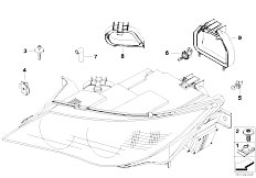 E64 650i N62N Cabrio / Lighting/  Indiv Headlight Parts Xenon Headlight