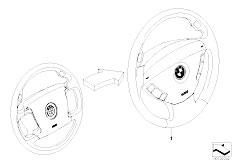 E65 730d M57N2 Sedan / Steering/  Modificat 4 Spoke Mfl Strng Whl Sport