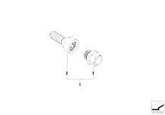 E46 318i N46 Touring / Wheels/  Wheel Bolt Lock With Adaptor-2