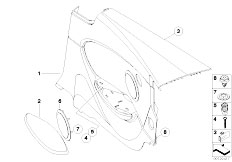 E63 M6 S85 Coupe / Vehicle Trim/  Lateral Trim Panel Rear