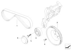 E34 525tds M51 Touring / Engine/  Belt Drive Climate Compressor