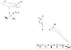 E63 645Ci N62 Coupe / Vehicle Trim/  Trim Panel A B C Column