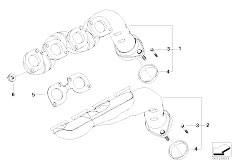 E53 X5 4.4i N62 SAV / Engine/  Exhaust Manifold