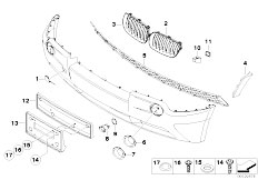 E83 X3 2.0d M47N2 SAV / Vehicle Trim Front Bumper Mounting Parts