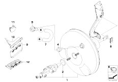 E46 316i N45 Sedan / Brakes/  Power Brake Unit Depression