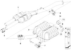 E65 740d M67 Sedan / Exhaust System Exhaust System Rear