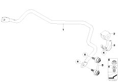 E83 X3 2.0d M47N2 SAV / Rear Axle Stabilizer Rear