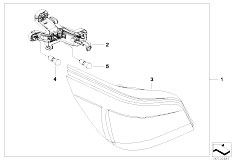 E60 550i N62N Sedan / Lighting Retrofit Kit Rr Light White